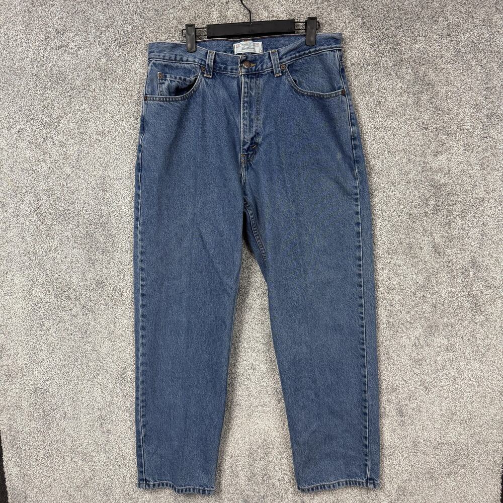 Levi Strauss Signature Jeans Mens 34x30 Blue Relaxed Fit Straight Denim Classic